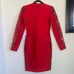 NWOT Venus Sequin Detail Midi Dress